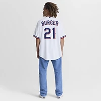 Men's Nike Jake Burger White Texas Rangers Home Replica Jersey