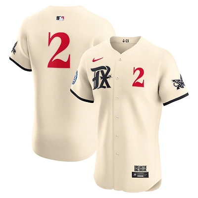 Men's Nike Marcus Semien Cream Texas Rangers City Connect  Elite Jersey