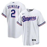 Maillot de joueur réplique à domicile Nike Marcus Semien des Texas Rangers pour hommes, blanc