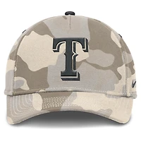 Men's Nike Natural Texas Rangers Camo Pack Rise Adjustable Hat
