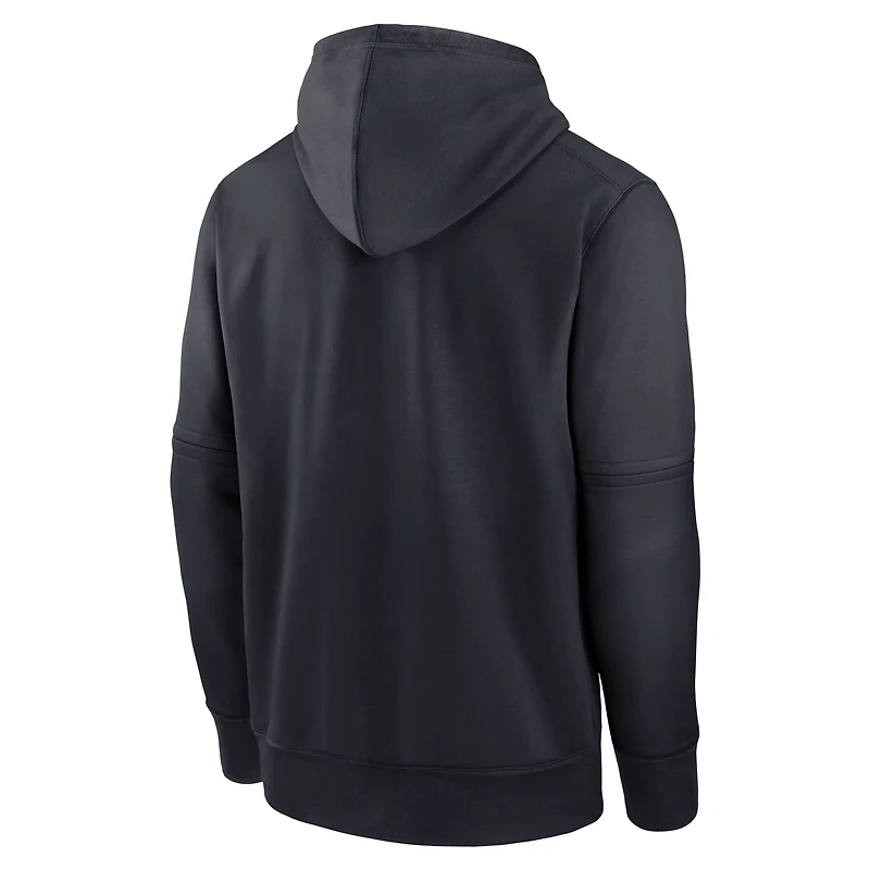 Sweat à capuche Nike Texas Rangers Authentic Collection City Connect Performance pour homme, bleu marine