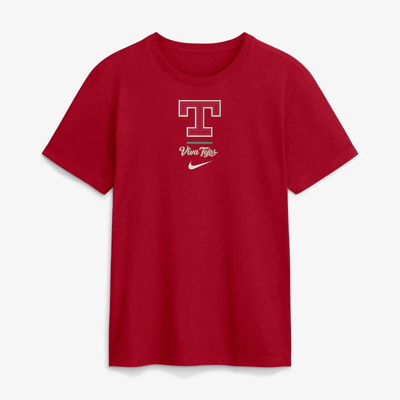 T-shirt Nike rouge Texas Rangers 2026 City Connect 2-Hit pour homme