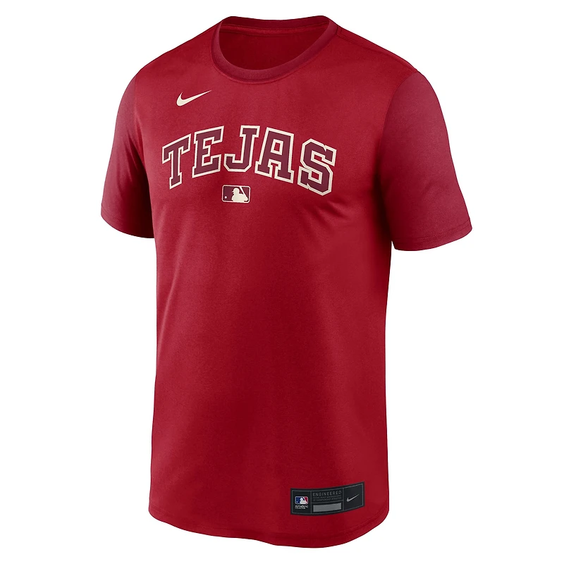 Men's Nike Red Texas Rangers 2026 City Connect Authentic Collection Legend Dri-FIT T-Shirt