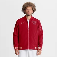 Men's Nike Red Texas Rangers 2026 City Connect Authentic Collection Relaxed Full-Zip Bomber Jacket
