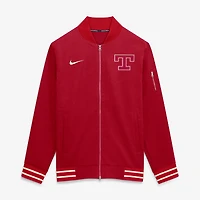 Men's Nike Red Texas Rangers 2026 City Connect Authentic Collection Relaxed Full-Zip Bomber Jacket