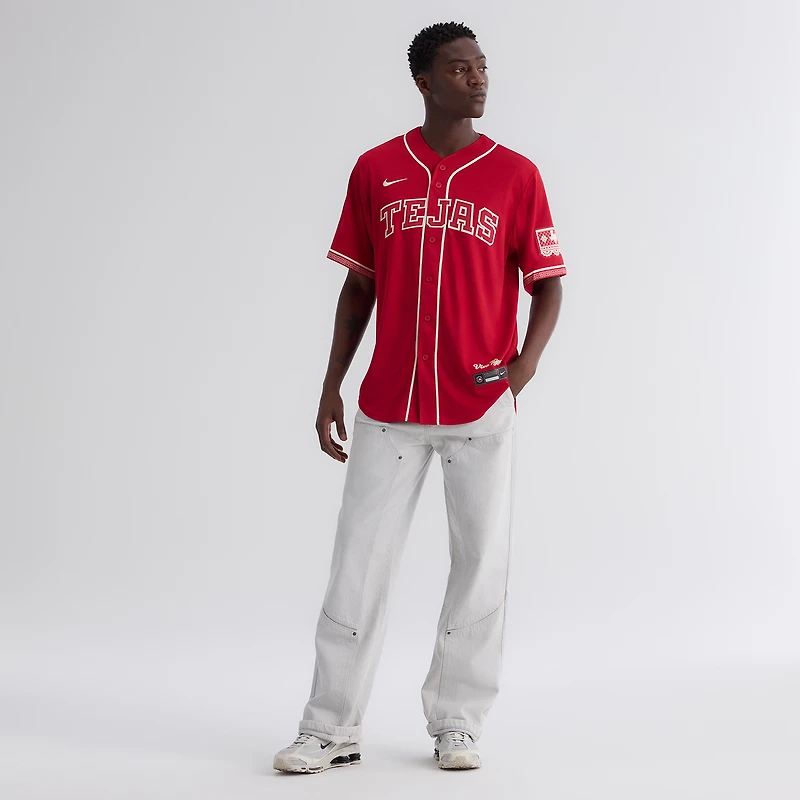 Maillot Nike rouge Texas Rangers 2026 City Connect Stadium pour homme