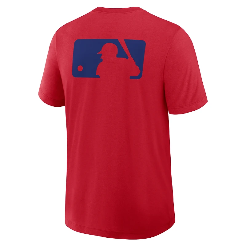 Men's Nike Red Texas Rangers Authentic Collection Early Work Tri-Blend Dri-FIT T-Shirt