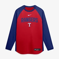 Men's Nike Red Texas Rangers Authentic Collection Raglan Dri-FIT Sweatshirt