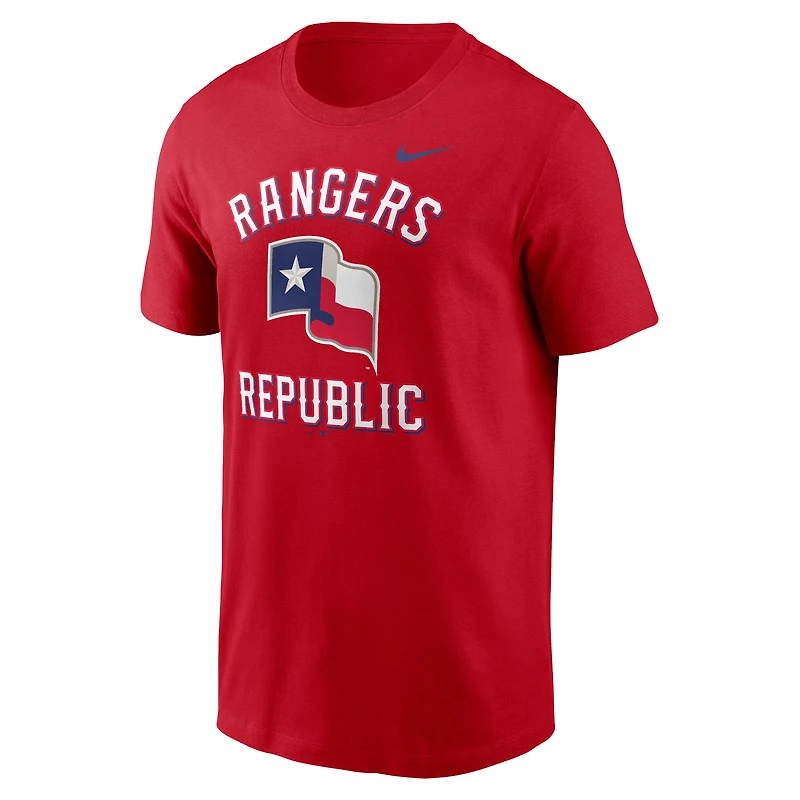 Men's Nike Red Texas Rangers Lone Star Flag Hometown T-Shirt