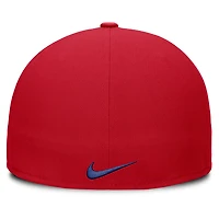 Men's Nike Red Texas Rangers Wordmark Dri-FIT Round Bill True Fitted Hat