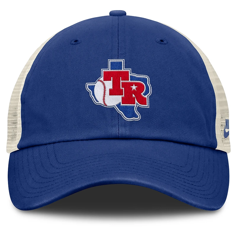 Men's Nike Royal/Natural Texas Rangers Cooperstown Collection Club Trucker Adjustable Hat