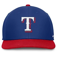 Casquette Nike Pro Performance Snapback pour homme, bleu royal/rouge, Texas Rangers