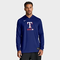 T-shirt à capuche manches longues Nike Royal Texas Rangers Authentic Collection Dri-FIT pour homme
