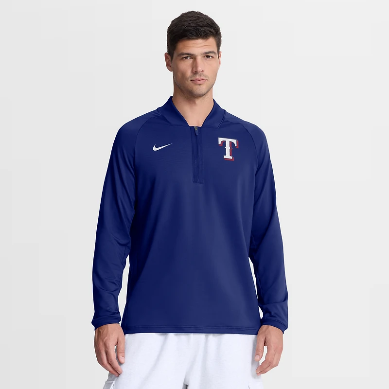 Men's Nike Royal Texas Rangers Authentic Collection Dri-FIT Raglan Half-Zip Pullover