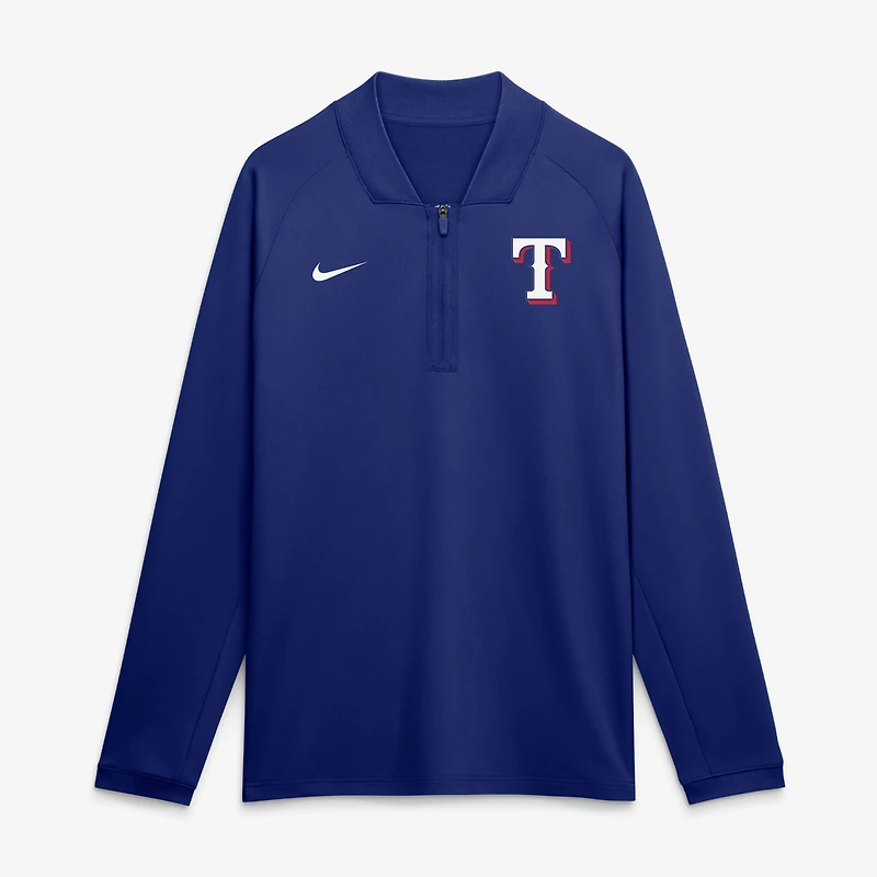 Men's Nike Royal Texas Rangers Authentic Collection Dri-FIT Raglan Half-Zip Pullover