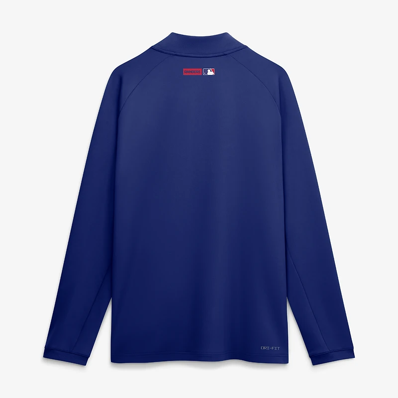 Men's Nike Royal Texas Rangers Authentic Collection Dri-FIT Raglan Half-Zip Pullover