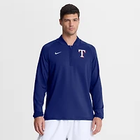 Men's Nike Royal Texas Rangers Authentic Collection Dri-FIT Raglan Half-Zip Pullover
