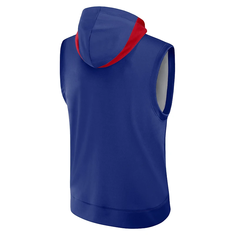 Sweat à capuche sans manches Nike Royal Texas Rangers Authentic Collection Performance pour homme
