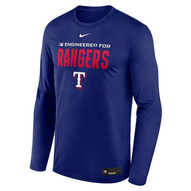 Men's Nike Royal Texas Rangers Authentic Collection Legend Dri-FIT Long Sleeve T-Shirt