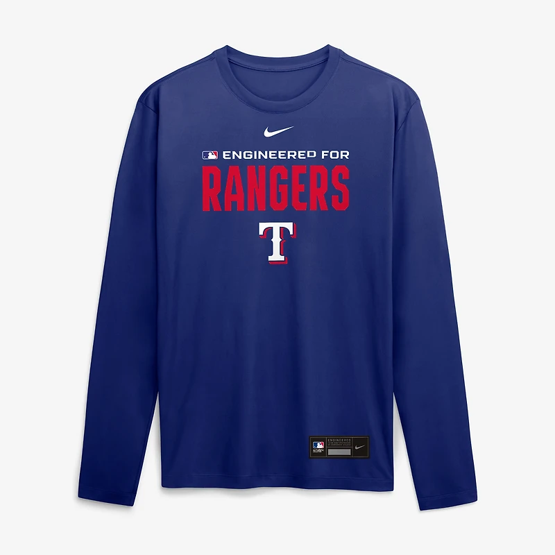 Men's Nike Royal Texas Rangers Authentic Collection Legend Dri-FIT Long Sleeve T-Shirt