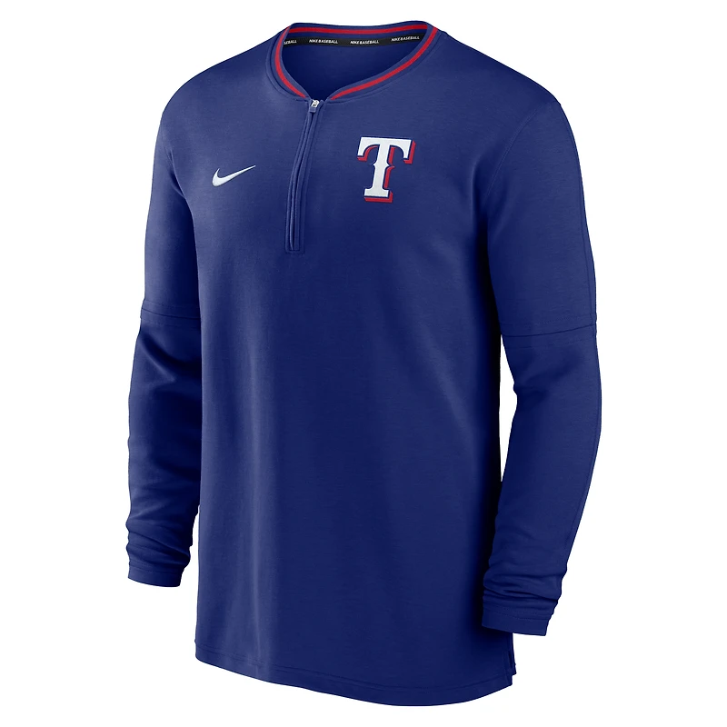 Pull Nike Royal Texas Rangers Authentic Collection Performance à demi-zip pour homme