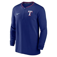 Pull Nike Royal Texas Rangers Authentic Collection Performance à demi-zip pour homme