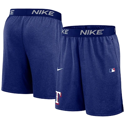 Short en tricot Nike Royal Texas Rangers Authentic Collection Performance pour homme