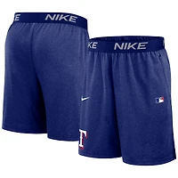 Short en tricot Nike Royal Texas Rangers Authentic Collection Performance pour homme