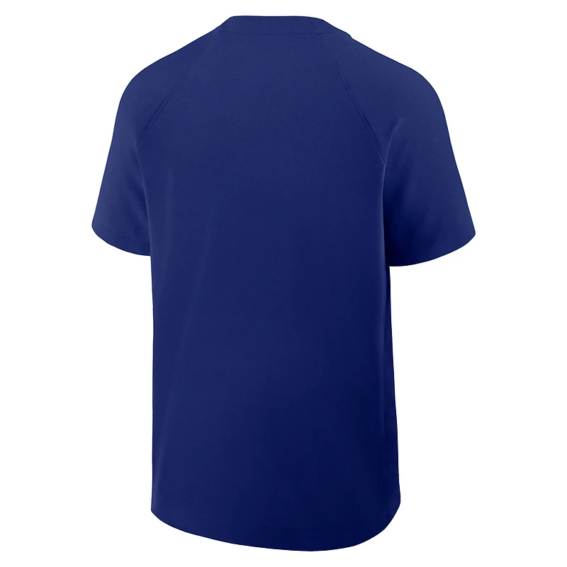 Men's Nike Royal Texas Rangers Authentic Collection Raglan Short Sleeve Windshirt
