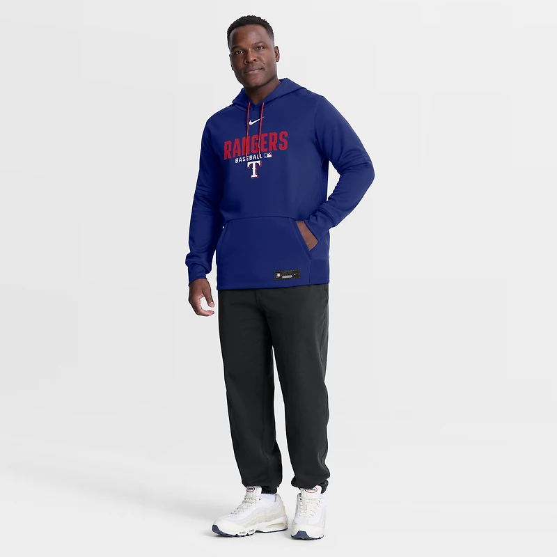 Men's Nike Royal Texas Rangers Authentic Collection Therma-FIT Hoodie