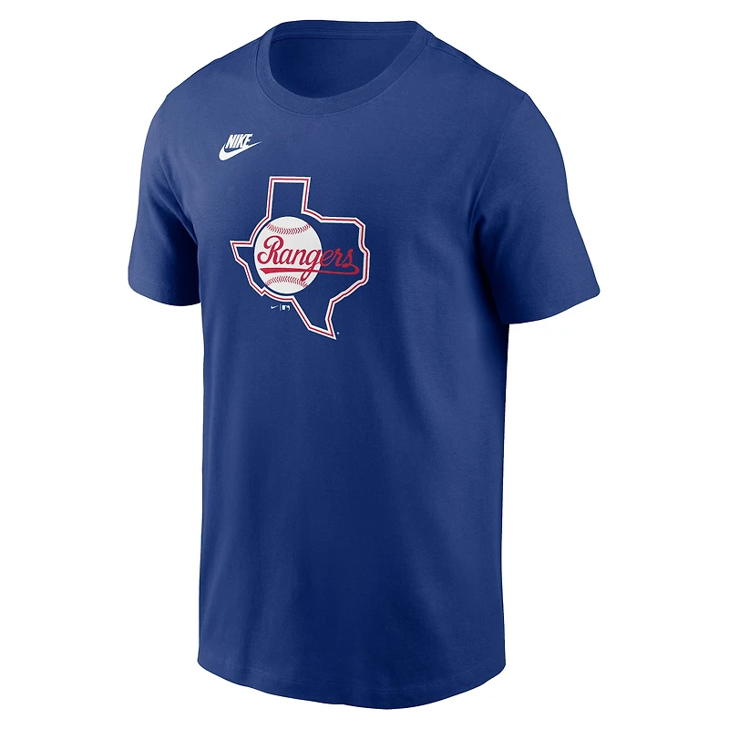 T-shirt Nike Royal Texas Rangers pour homme de la collection Cooperstown