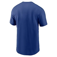 T-shirt Nike pour homme, logo large, Texas Rangers, bleu royal, Fuse