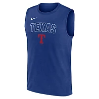 Débardeur Nike Royal Texas Rangers Knockout Dri-FIT pour homme