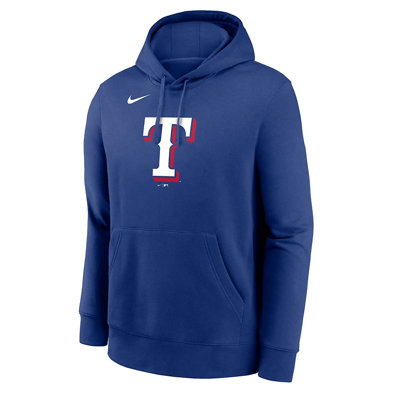 Sweat à capuche en polaire Nike Royal Texas Rangers Logo Club pour homme