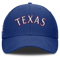Casquette ajustable Nike Royal Texas Rangers Rise Gaberdine pour homme