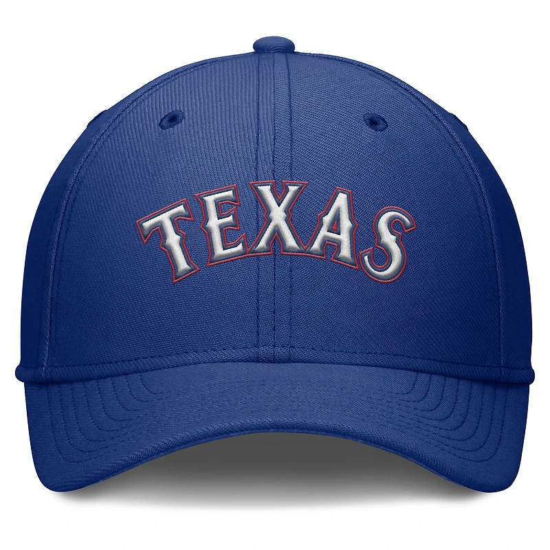 Casquette Nike Royal Texas Rangers Rise Performance Flex pour homme