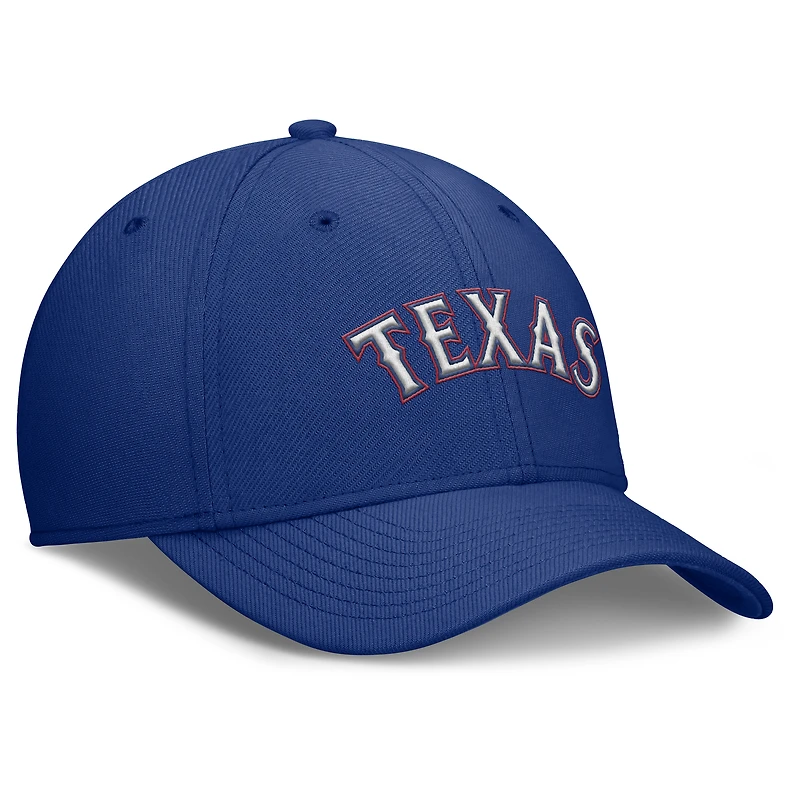 Casquette Nike Royal Texas Rangers Rise Performance Flex pour homme