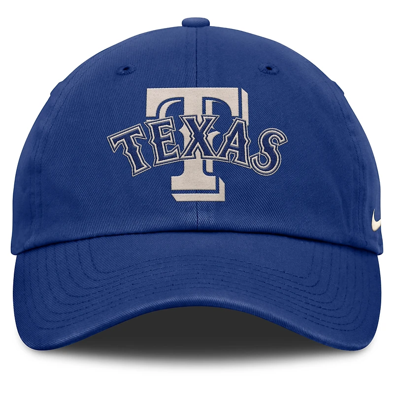 Casquette ajustable Nike Royal Texas Rangers Statement Club pour homme