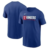 T-shirt Nike Royal Texas Rangers Team Block pour homme