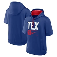 Sweat à capuche manches courtes Nike Royal Texas Rangers Tri Code Lockup pour homme