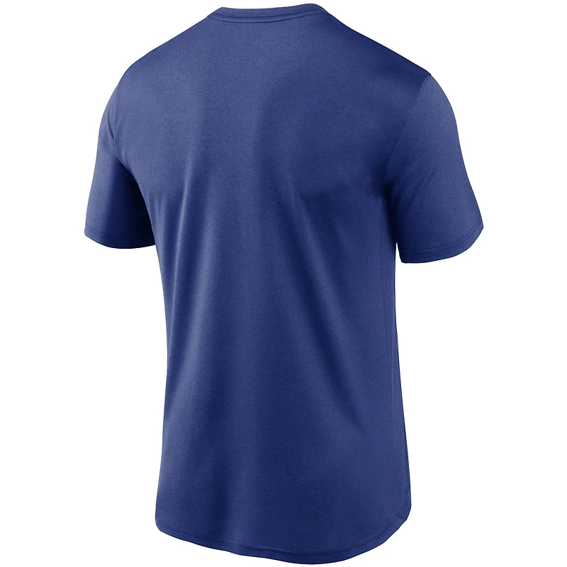 T-shirt Nike Royal Texas Rangers Wordmark Legend Performance pour homme