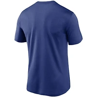 T-shirt Nike Royal Texas Rangers Wordmark Legend Performance pour homme