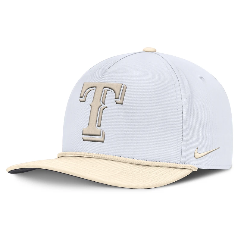 Casquette Nike Pro Performance Snapback Texas Rangers blanche/crème pour homme