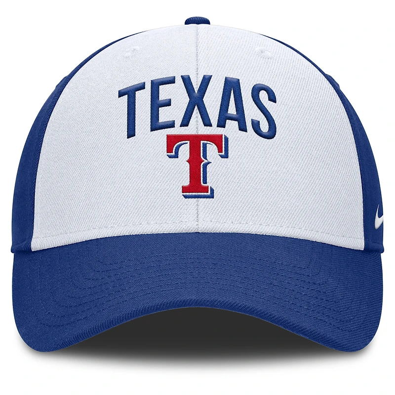 Men's Nike White/Royal Texas Rangers Club Performance Adjustable Hat