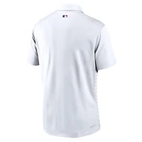 Polo Nike Victory Dri-FIT Authentic Collection blanc pour homme, Texas Rangers