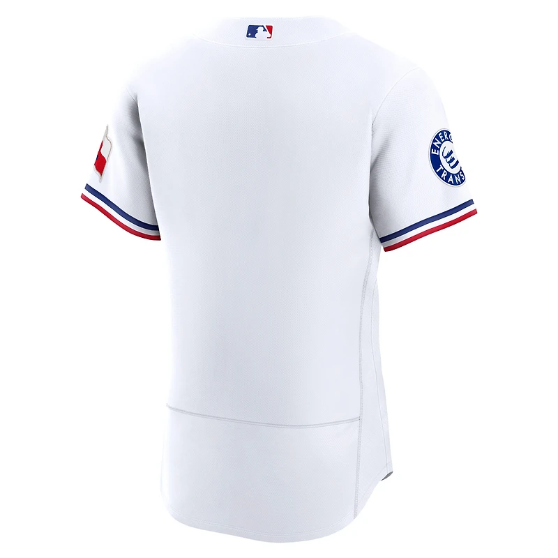 Men's Nike White Texas Rangers Home Sponsor Patch Authentic Jersey