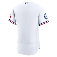 Men's Nike White Texas Rangers Home Sponsor Patch Authentic Jersey