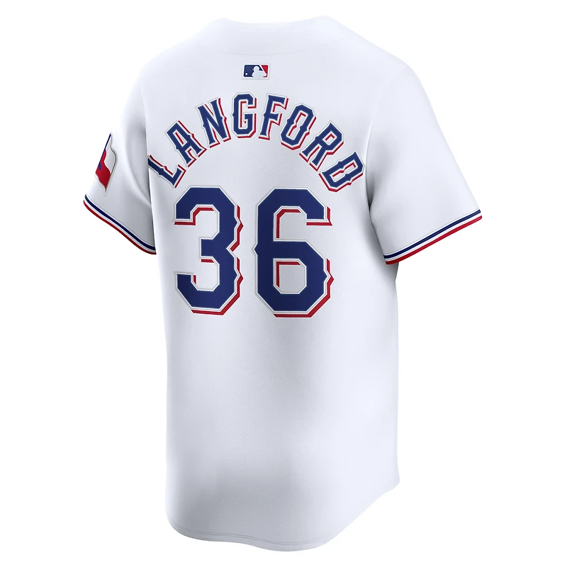 Men's Nike Wyatt Langford White Texas Rangers Home Limited Jersey