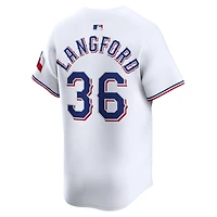 Men's Nike Wyatt Langford White Texas Rangers Home Limited Jersey