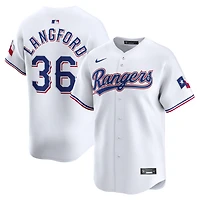 Men's Nike Wyatt Langford White Texas Rangers Home Limited Player Jersey